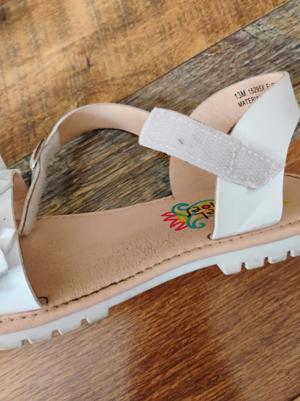 Rachel Shoes Girls' White Elora Sandals Size 13